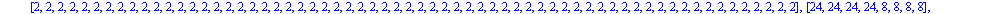 {[6, 6, 6, 6, 6, 6, 6, 6, 6, 6, 6, 6, 6, 6, 6, 6, 6, 6, 3, 3, 3, 3, 2, 2], [6, 6, 6, 6, 6, 6, 6, 6, 6, 6, 6, 6, 6, 6, 6, 6, 2, 2, 2, 2, 2, 2, 2, 2, 2, 2, 2, 2, 2, 2, 2, 2], [12, 12, 12, 12, 12, 12, 6,...
