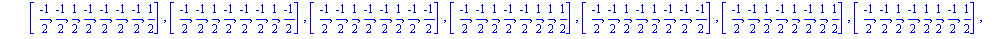 [[-1, -1, 0, 0, 0, 0, 0, 0], [-1, 0, -1, 0, 0, 0, 0, 0], [-1, 0, 0, -1, 0, 0, 0, 0], [-1, 0, 0, 0, -1, 0, 0, 0], [-1, 0, 0, 0, 0, -1, 0, 0], [-1, 0, 0, 0, 0, 0, -1, 0], [-1, 0, 0, 0, 0, 0, 0, -1], [-1...
