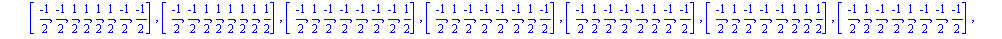 [[-1, -1, 0, 0, 0, 0, 0, 0], [-1, 0, -1, 0, 0, 0, 0, 0], [-1, 0, 0, -1, 0, 0, 0, 0], [-1, 0, 0, 0, -1, 0, 0, 0], [-1, 0, 0, 0, 0, -1, 0, 0], [-1, 0, 0, 0, 0, 0, -1, 0], [-1, 0, 0, 0, 0, 0, 0, -1], [-1...