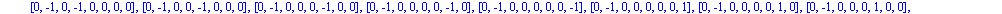 [[-1, -1, 0, 0, 0, 0, 0, 0], [-1, 0, -1, 0, 0, 0, 0, 0], [-1, 0, 0, -1, 0, 0, 0, 0], [-1, 0, 0, 0, -1, 0, 0, 0], [-1, 0, 0, 0, 0, -1, 0, 0], [-1, 0, 0, 0, 0, 0, -1, 0], [-1, 0, 0, 0, 0, 0, 0, -1], [-1...