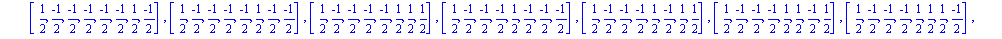 [[-1, -1, 0, 0, 0, 0, 0, 0], [-1, 0, -1, 0, 0, 0, 0, 0], [-1, 0, 0, -1, 0, 0, 0, 0], [-1, 0, 0, 0, -1, 0, 0, 0], [-1, 0, 0, 0, 0, -1, 0, 0], [-1, 0, 0, 0, 0, 0, -1, 0], [-1, 0, 0, 0, 0, 0, 0, -1], [-1...