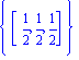 {[1/2, 1/2, 1/2]}
