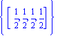 {[1/2, 1/2, 1/2, 1/2]}